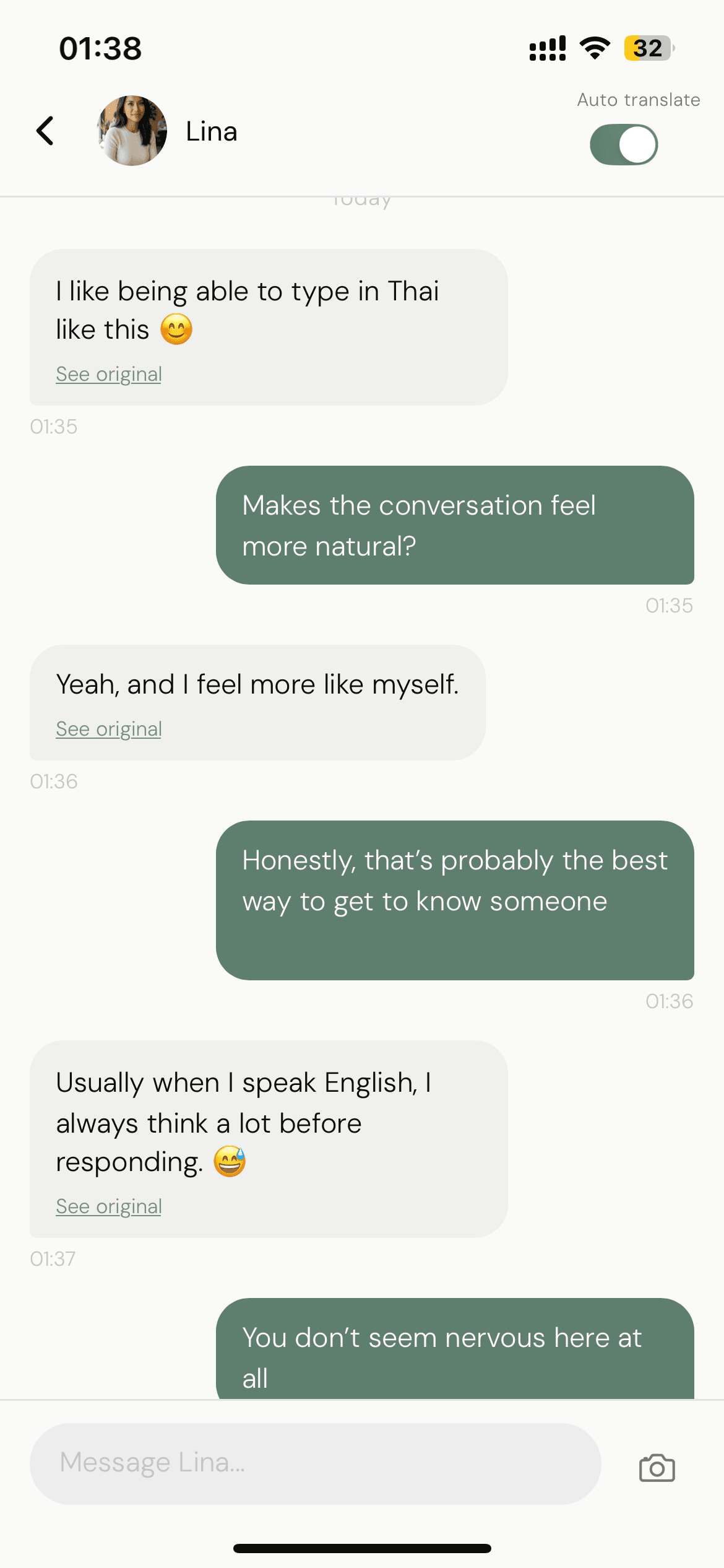 MATCHA translation feature